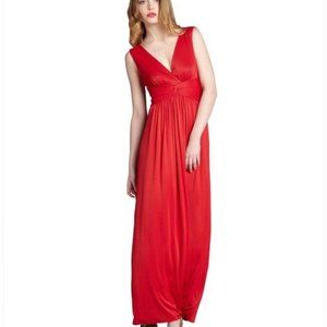 Red maxi dress
